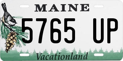 ME license plate 5765UP