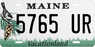 ME license plate 5765UR