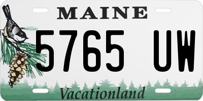 ME license plate 5765UW