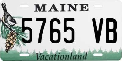 ME license plate 5765VB
