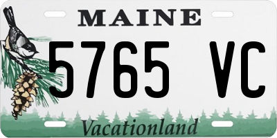 ME license plate 5765VC