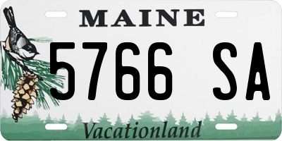 ME license plate 5766SA