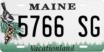 ME license plate 5766SG