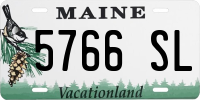 ME license plate 5766SL