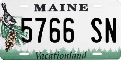 ME license plate 5766SN