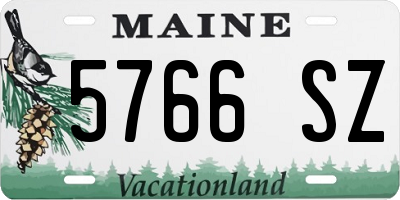 ME license plate 5766SZ