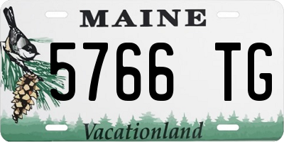 ME license plate 5766TG