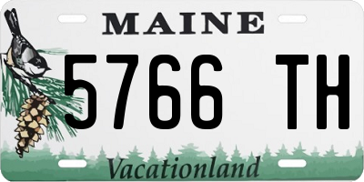 ME license plate 5766TH