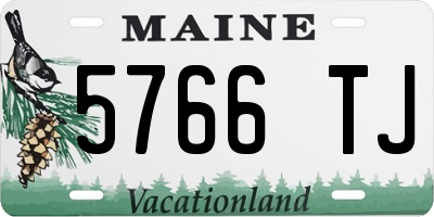 ME license plate 5766TJ