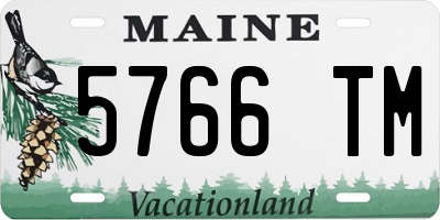 ME license plate 5766TM