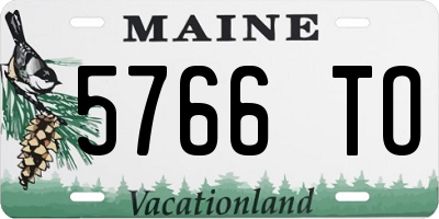 ME license plate 5766TO