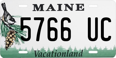 ME license plate 5766UC