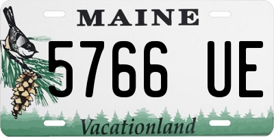 ME license plate 5766UE