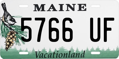 ME license plate 5766UF