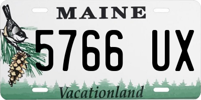 ME license plate 5766UX