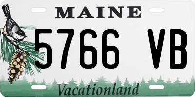 ME license plate 5766VB