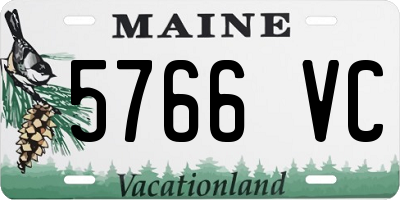ME license plate 5766VC