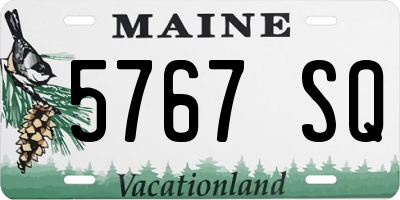 ME license plate 5767SQ
