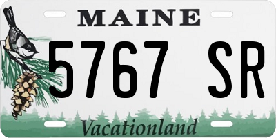 ME license plate 5767SR
