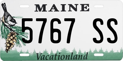 ME license plate 5767SS