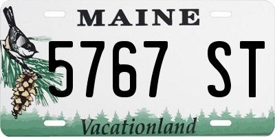 ME license plate 5767ST