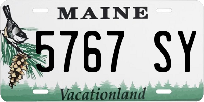 ME license plate 5767SY