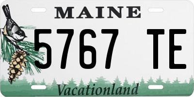 ME license plate 5767TE