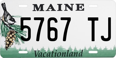 ME license plate 5767TJ