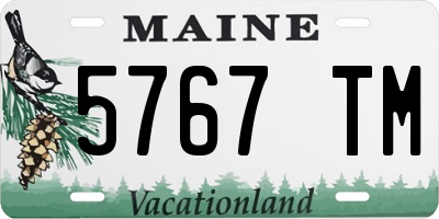 ME license plate 5767TM