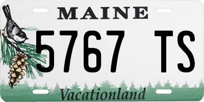 ME license plate 5767TS