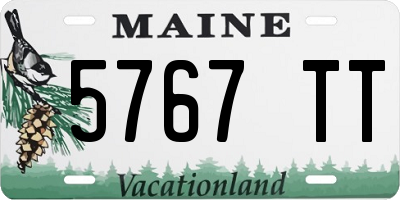 ME license plate 5767TT
