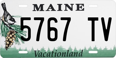 ME license plate 5767TV