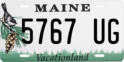 ME license plate 5767UG