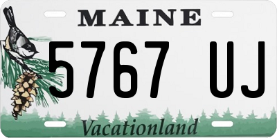 ME license plate 5767UJ
