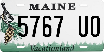 ME license plate 5767UO