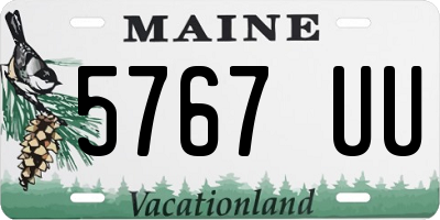 ME license plate 5767UU