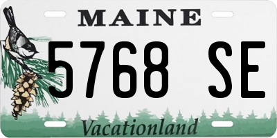 ME license plate 5768SE