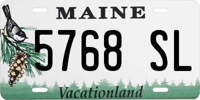 ME license plate 5768SL