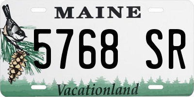 ME license plate 5768SR