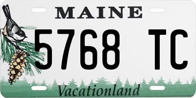 ME license plate 5768TC