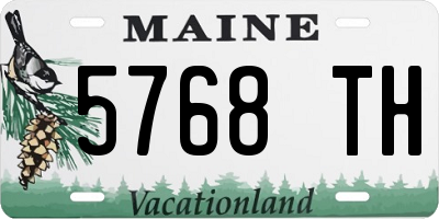ME license plate 5768TH
