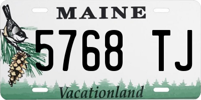 ME license plate 5768TJ