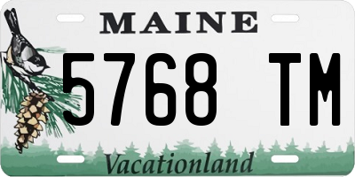 ME license plate 5768TM