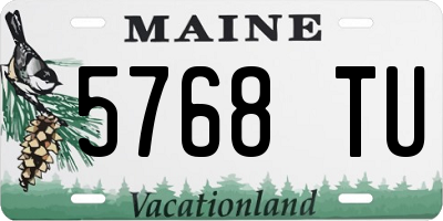 ME license plate 5768TU