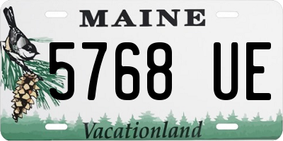 ME license plate 5768UE