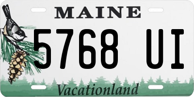 ME license plate 5768UI