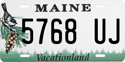 ME license plate 5768UJ