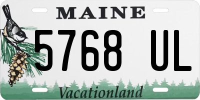 ME license plate 5768UL