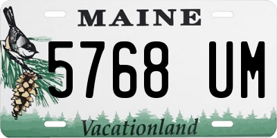 ME license plate 5768UM