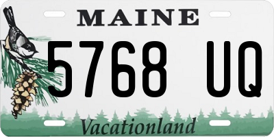 ME license plate 5768UQ